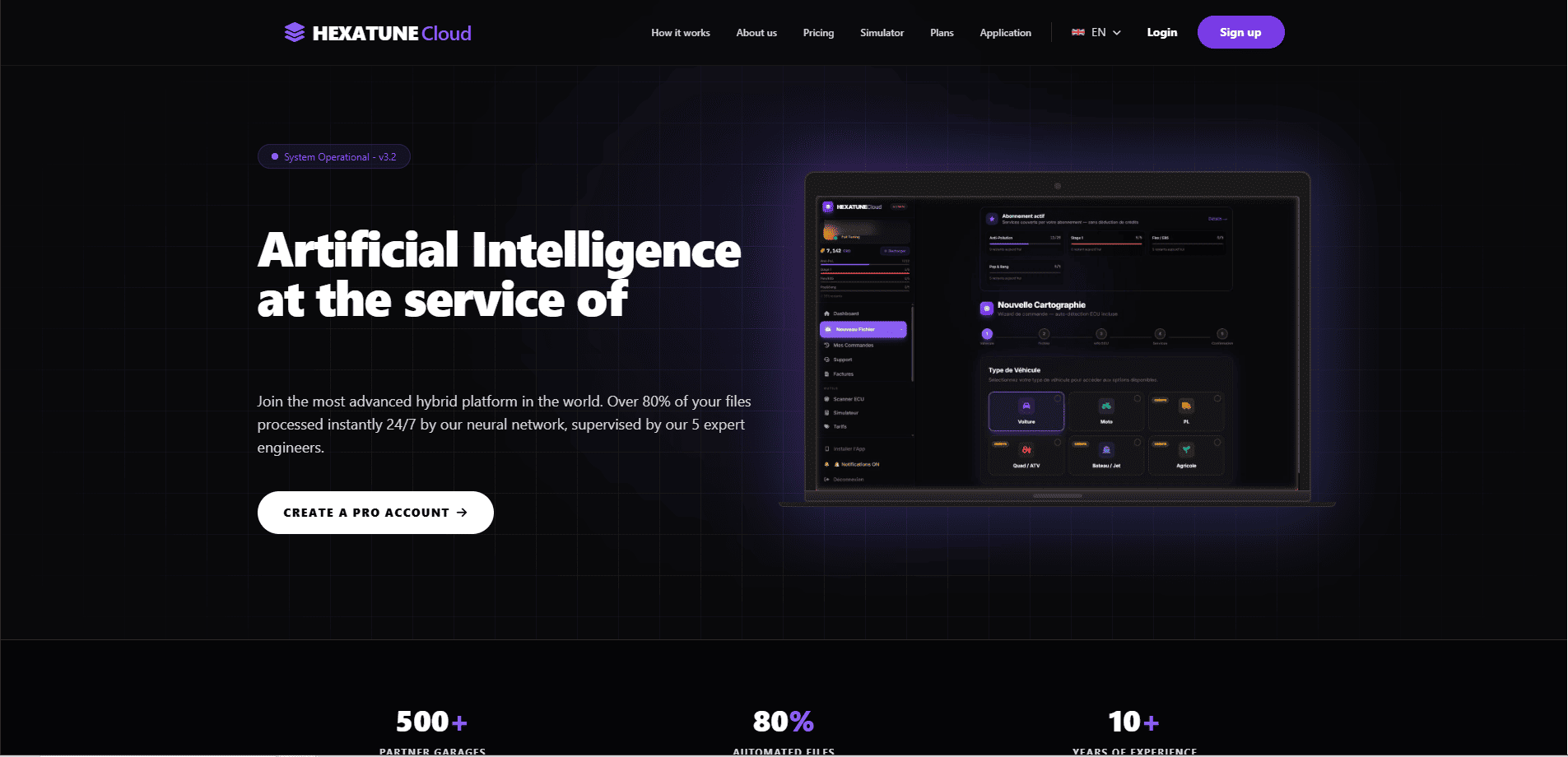 Aperçu du site Hexatune